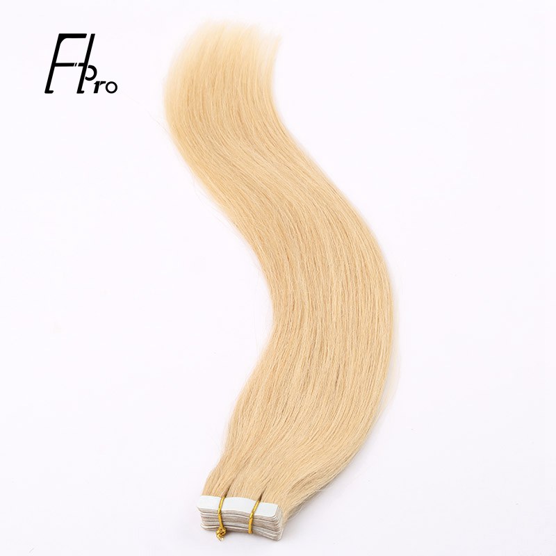 Premium Virgin Hair 613# Tape Hair Extensions Straight 18 inches